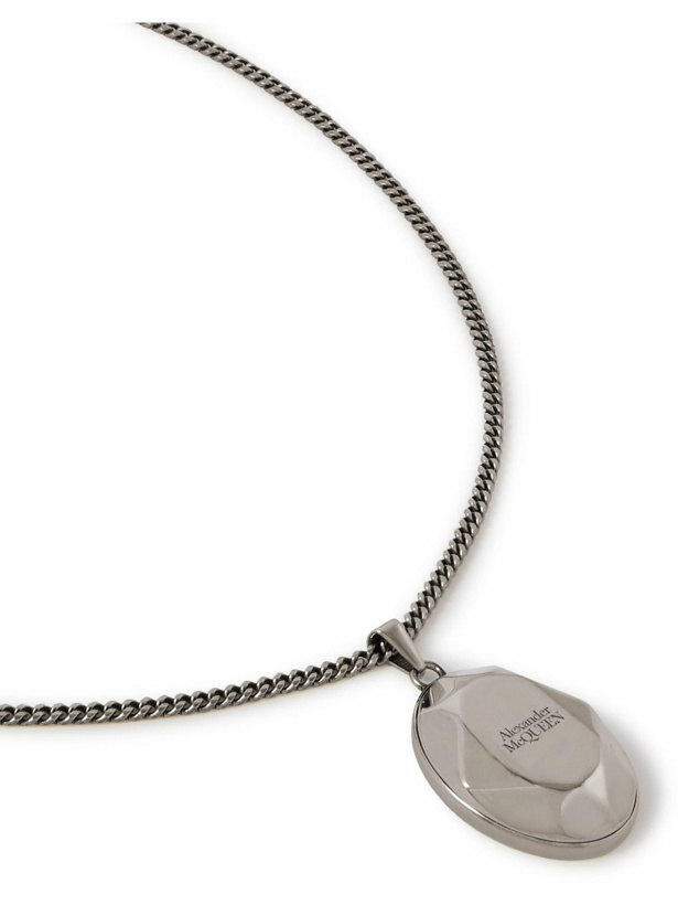 Photo: Alexander McQueen - Antiqued Silver-Tone Pendant Necklace