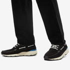 EasyMoc Men's Merrimack Boat Sneakers in Black Suede