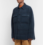 Jacquemus - Checked Wool Overshirt - Blue