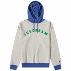 ICECREAM Men's Contrast Hoody in Blue