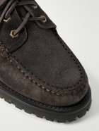 Yuketen - Hex Eye Suede Boat Shoes - Brown