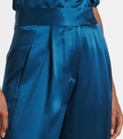 The Sei Silk satin wide-leg pants
