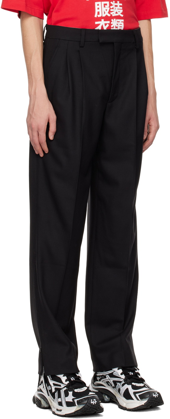 VTMNTS Black Pleated Trousers
