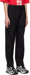 VTMNTS Black Pleated Trousers