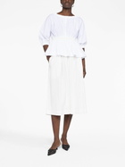 Molly Goddard White Katie Peplum Blouse