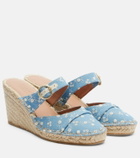 Malone Souliers Farah denim espadrille wedges