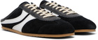 Dries Van Noten Black Suede Sneaker Mule Loafers