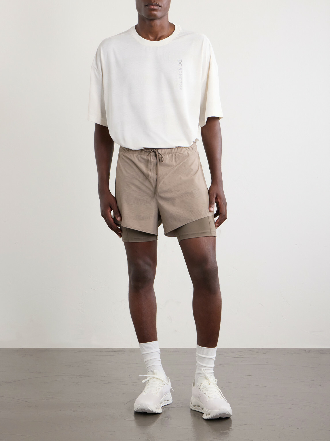 On - Erewhon 2-in-1 Straight-Leg Layered Recycled-Shell Shorts - Brown