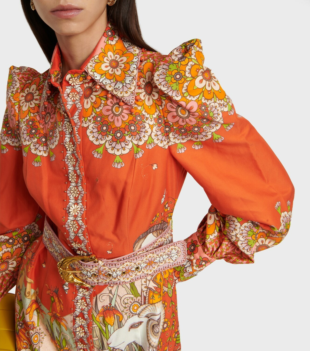 Admiral ペイズリー柄 セットアップ　オレンジ　美品　Mサイズ Zimmermann - Kaleidoscope Aries cotton-blend shirt dress Zimmermann