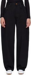 WILLY CHAVARRIA Black Tapered Bad Girl Jeans