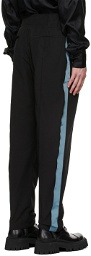Boramy Viguier Black & Blue Canvas Army Trousers