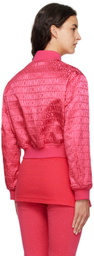 Moschino Pink Zip Bomber Jacket