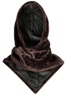 Nour Hammour Shearling Head Scarf - Brown - One Size