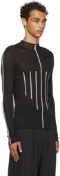 Dion Lee Black Float Frame Long Sleeve Turtleneck