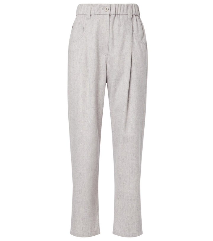 Photo: Brunello Cucinelli Monili wool tapered pants