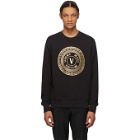 Versace Jeans Couture Black and Gold Logo Sweatshirt