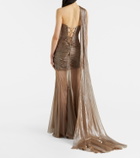 Maria Lucia Hohan Marimar one-shoulder silk bustier gown