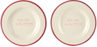 Laetitia Rouget Red & White 'Take Me Dirty Dancing' Dessert Plate Set