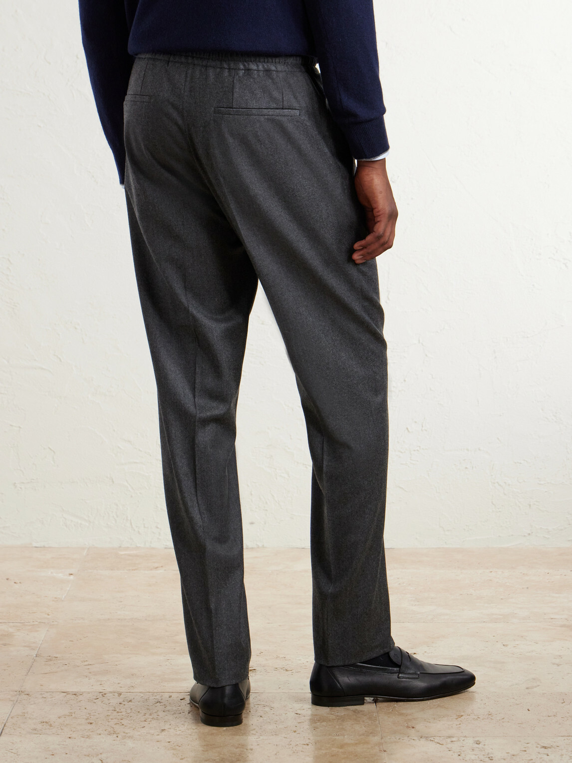 Lardini - Straight-Leg Wool and Cashmere-Blend Flannel Trousers - Gray