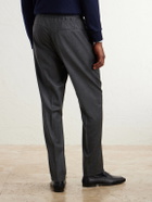 Lardini - Straight-Leg Wool and Cashmere-Blend Flannel Trousers - Gray