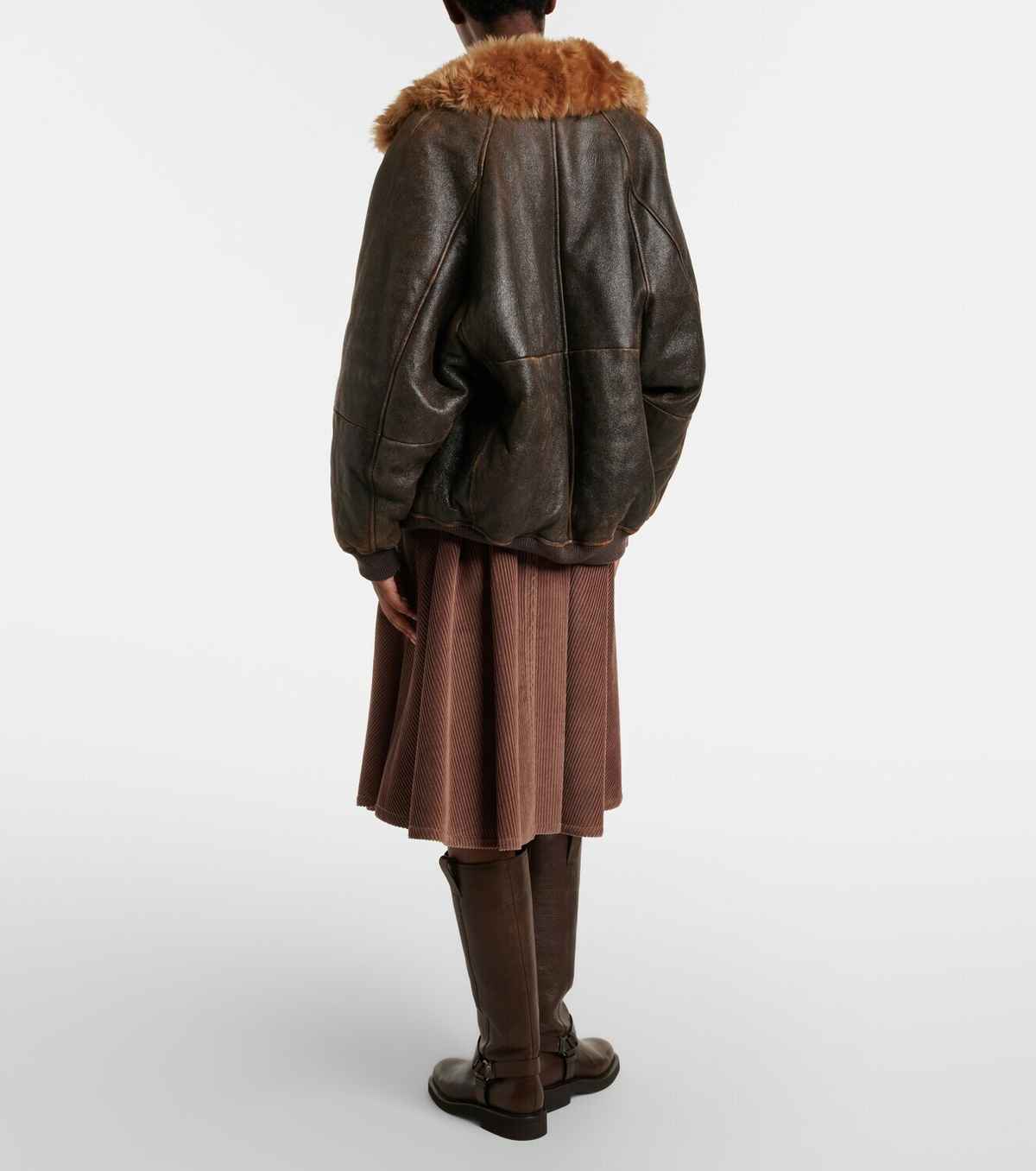 Brunello Cucinelli Monili cotton corduroy midi skirt