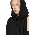 Ann Demeulemeester Black Tony Cold Shoulder Hoodie