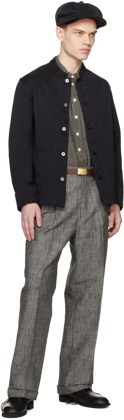 Taiga Takahashi Gray Lot. 201 Work Trousers Taiga Takahashi