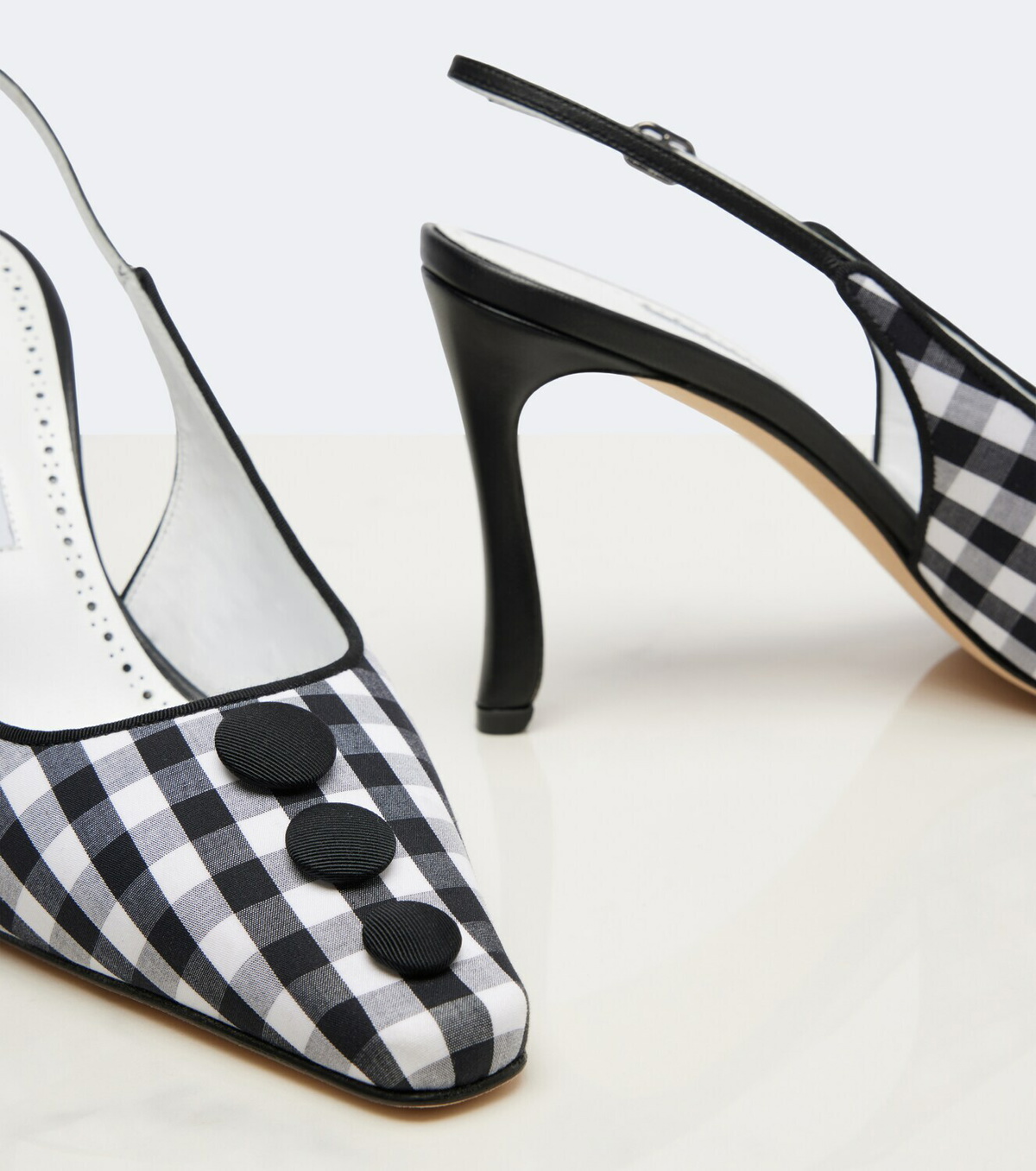 Manolo Blahnik Alexa checked slingback pumps