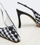 Manolo Blahnik Alexa checked slingback pumps