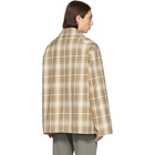 Maison Margiela SSENSE Exclusive Brown Table Cloth Jacket