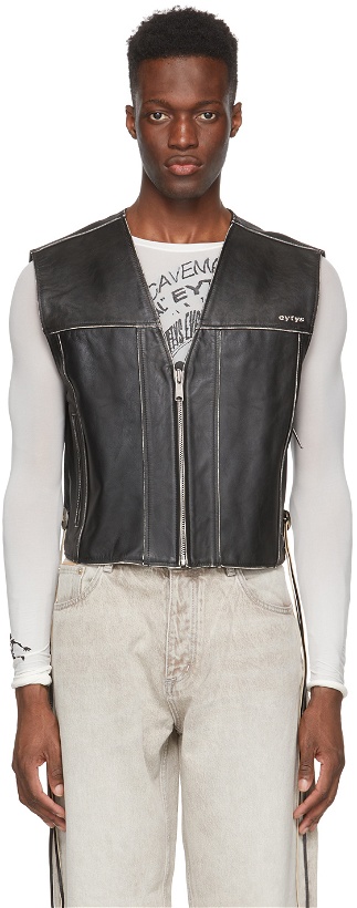 Photo: Eytys Black Leather Harper Vest