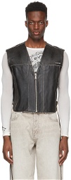 Eytys Black Leather Harper Vest