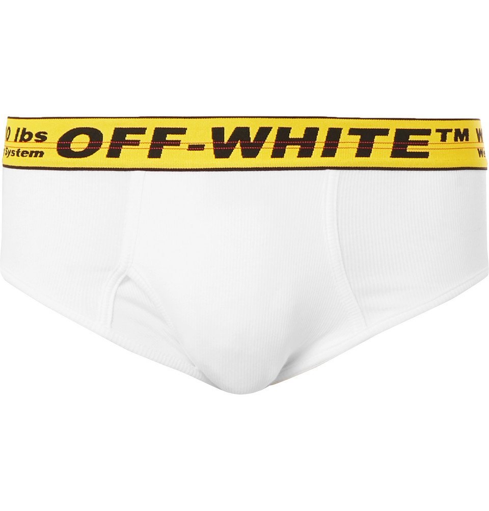 Off-White - Stretch-Cotton Briefs - White Off-White