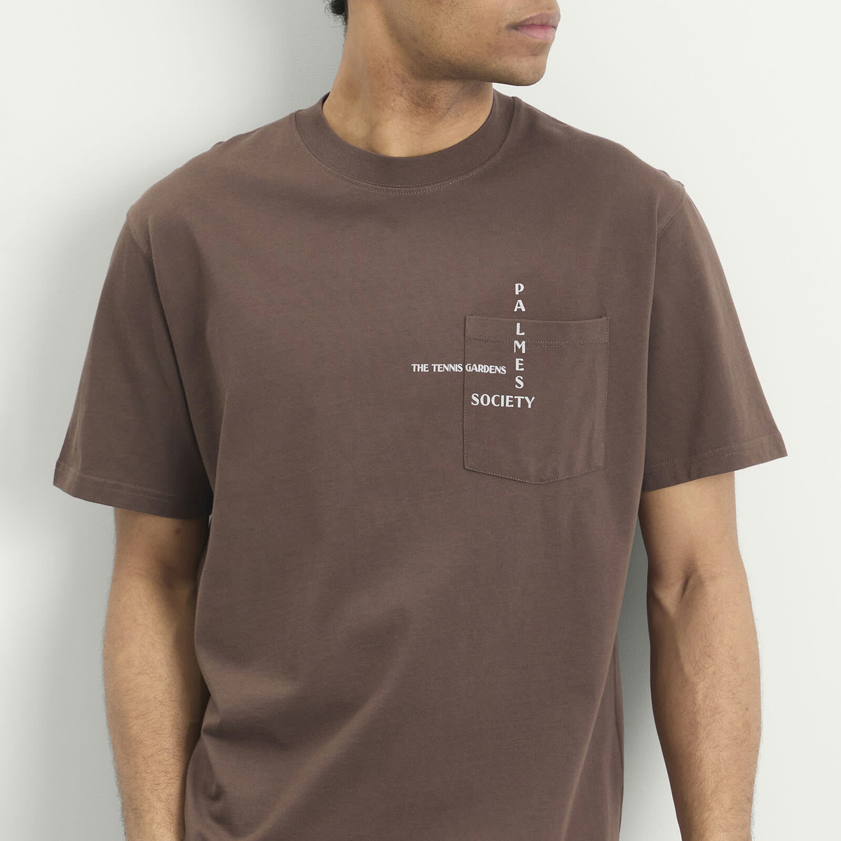 Palmes Men's Ramus Pocket T-Shirt in Brown
