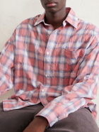 NAHMIAS - Checked Cotton-Blend Shirt - Red