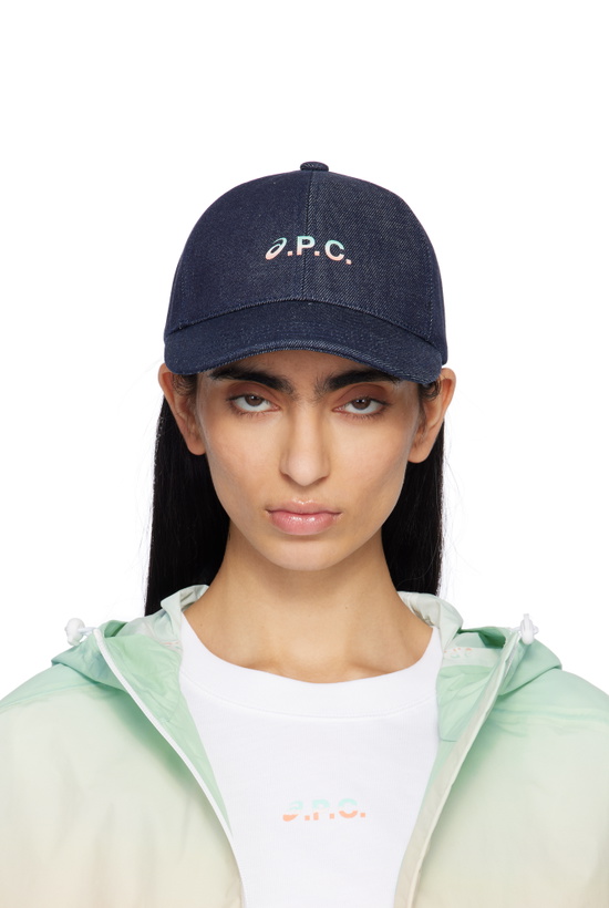 Photo: A.P.C. Indigo ASICS Edition Charlie Baseball Cap
