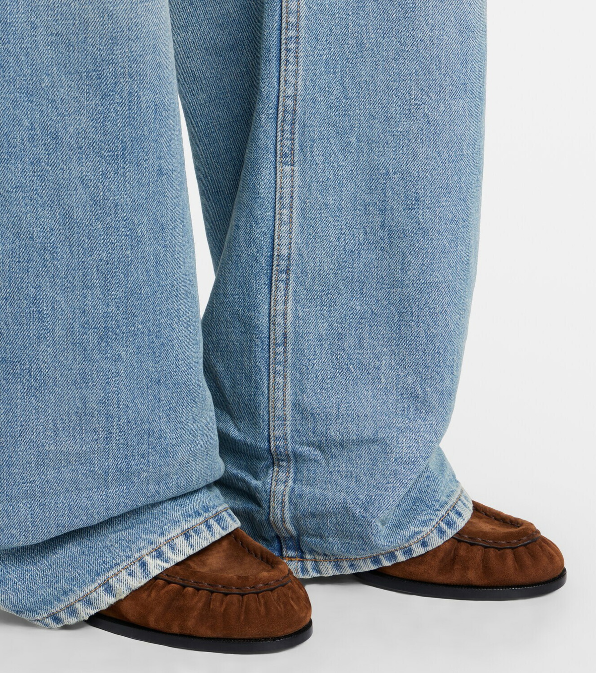 Saint Laurent Le Loafer Cassandre suede mules