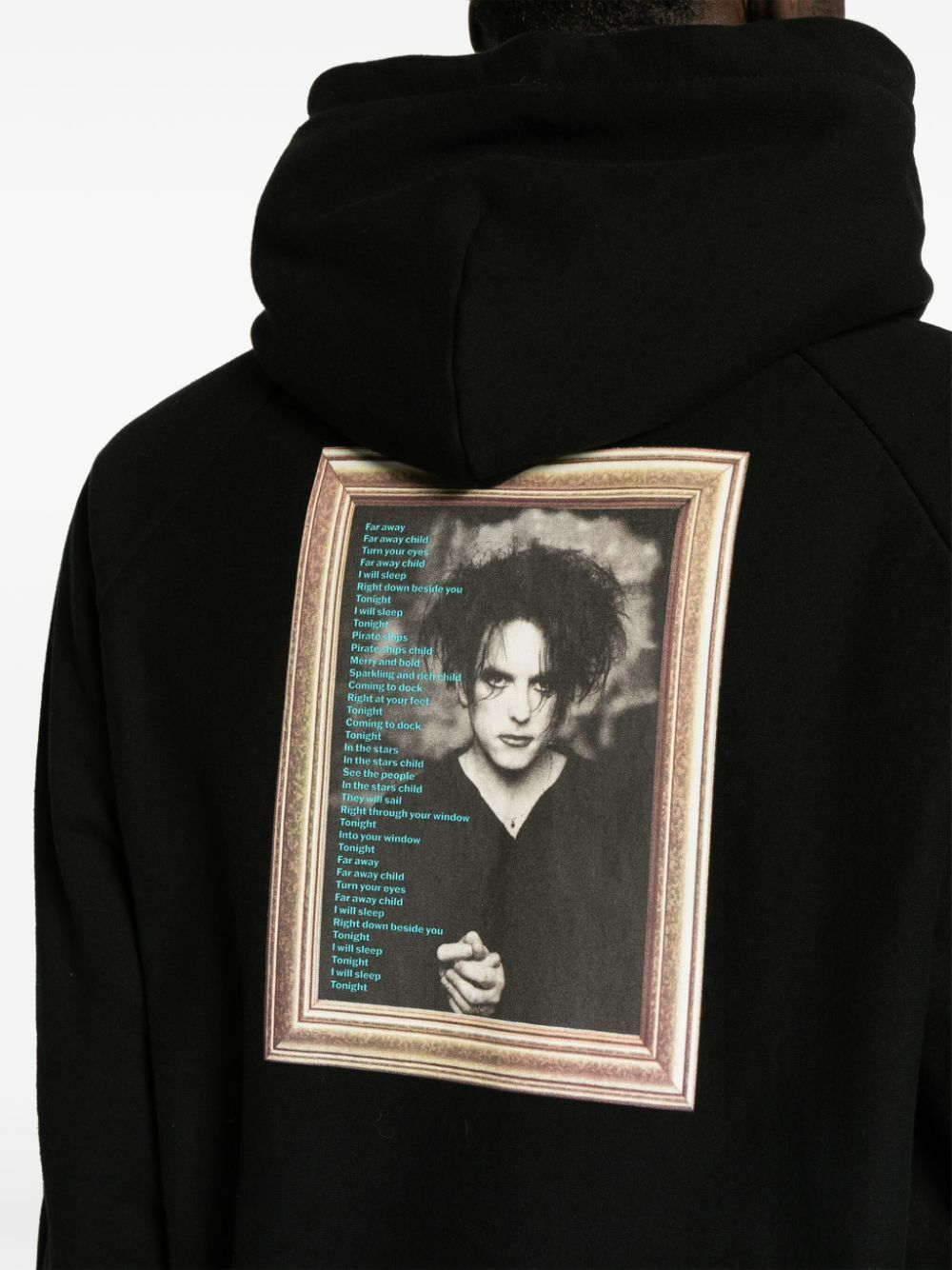 NOAH NY X The Cure Black Frame-Print Cotton Hoodie Noah NYC
