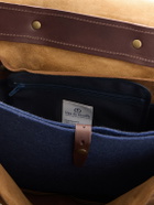 Bleu de Chauffe - Charles Leather-Trimmed Suede Briefcase