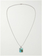 Peyote Bird - Silver Turquoise Pendant Necklace