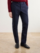 Canali - Slim-Fit Tapered Wool-Flannel Suit Trousers - Blue