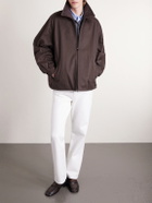 ssstein - Leather-Trimmed Cotton Jacket - Brown