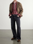 SECOND / LAYER - Brushed Cotton Shirt - Red