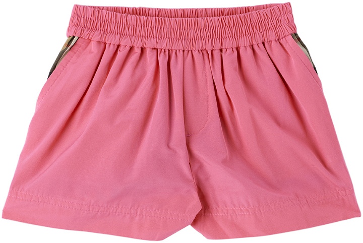 Photo: Burberry Baby Pink Vintage Check Panel Shorts