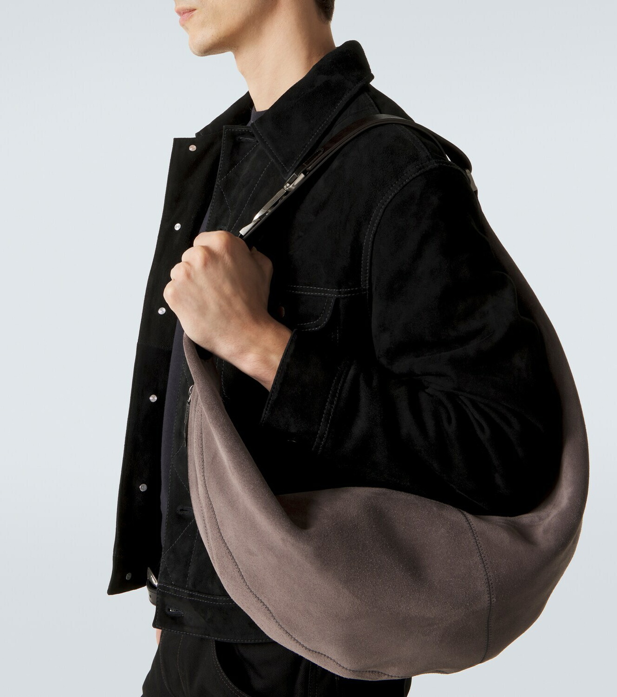 Lemaire Belted suede shoulder bag