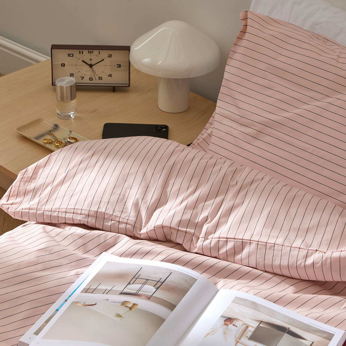 HAY Double Duvet Cover in Soft Pink 
