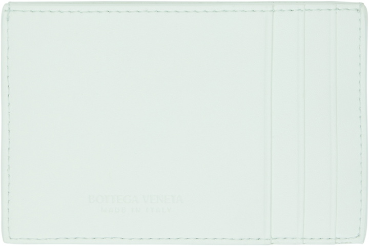 Photo: Bottega Veneta Blue Intreccio Card Holder