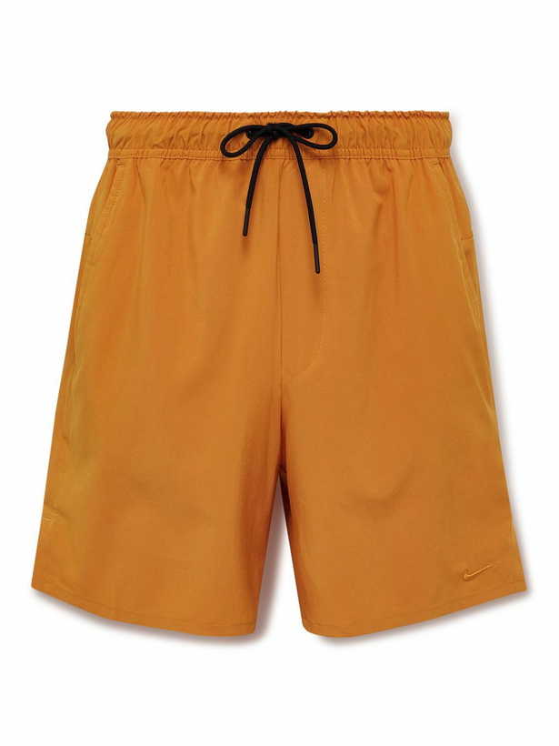 Photo: Nike Training - Unlimited Straight-Leg Dri-FIT Drawstring Shorts - Orange