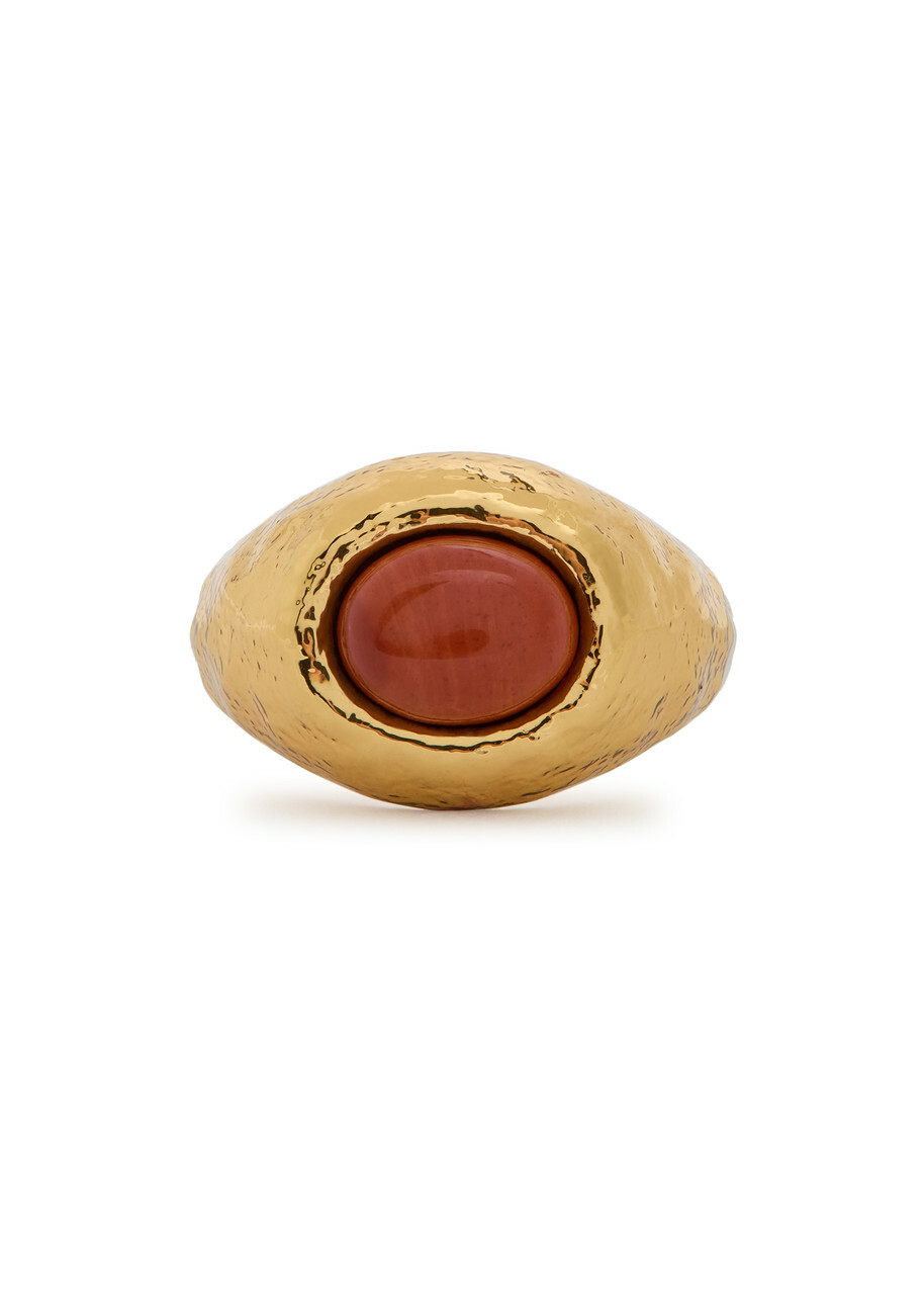 Anni LU Cherry on Top 18kt Gold-plated Ring - One Size