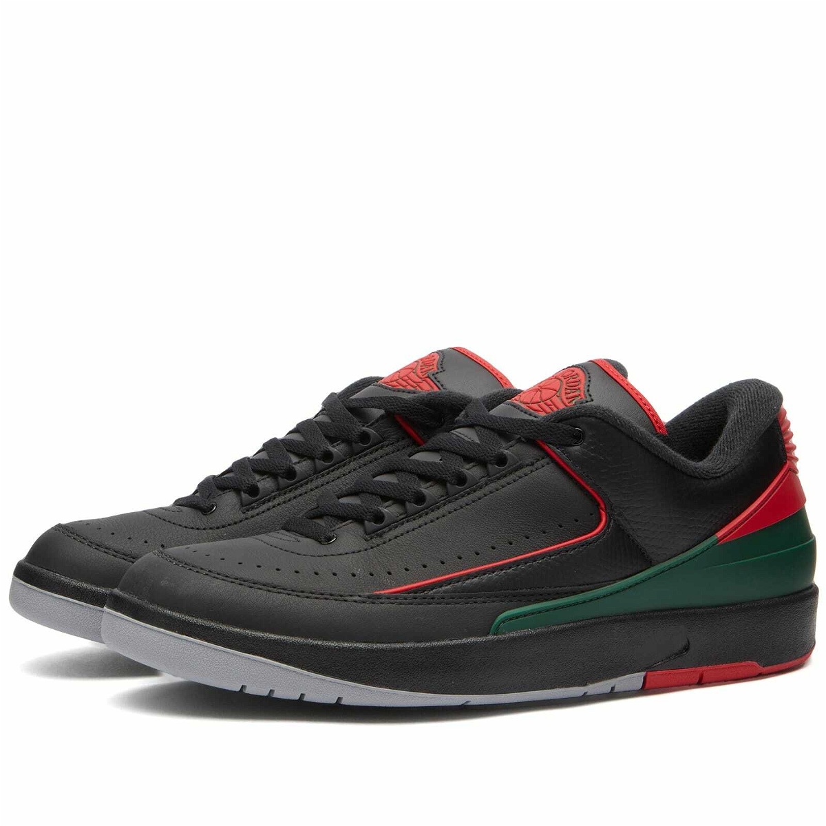 Photo: Air Jordan Men's 2 Retro Low Sneakers in Black/Fire Red